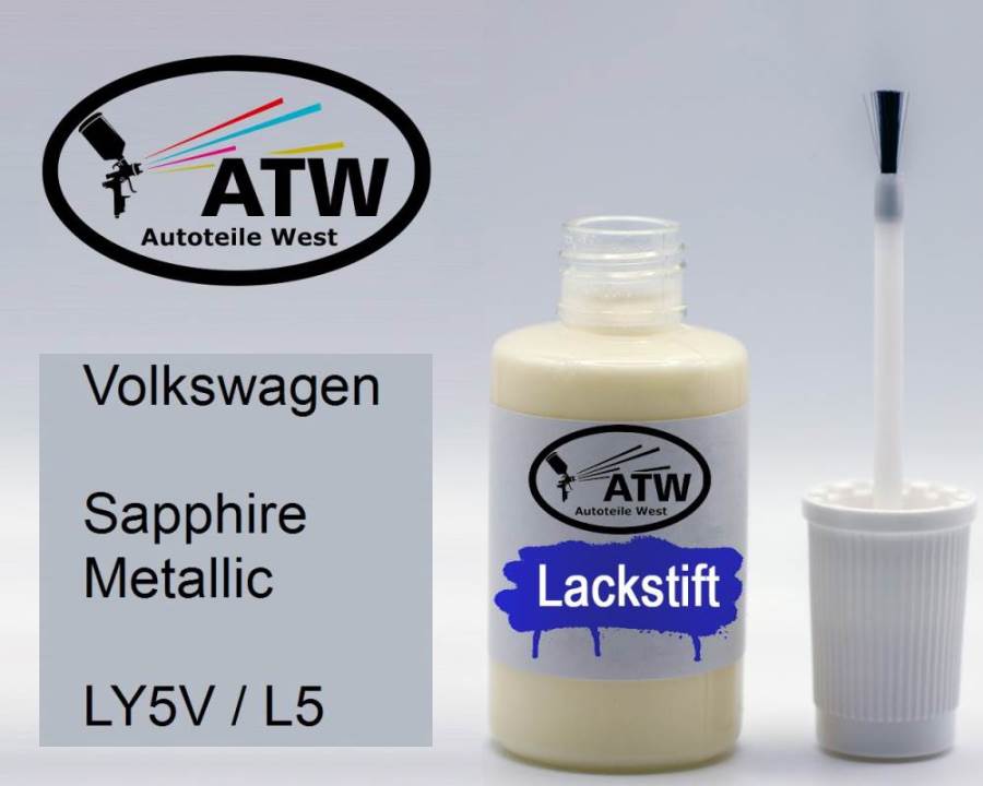 Volkswagen, Sapphire Metallic, LY5V / L5: 20ml Lackstift, von ATW Autoteile West.